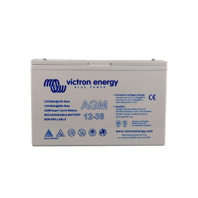Victron Energy 12V/38Ah AGM Deep Cycle Battery (BAT412350084)-Powerland