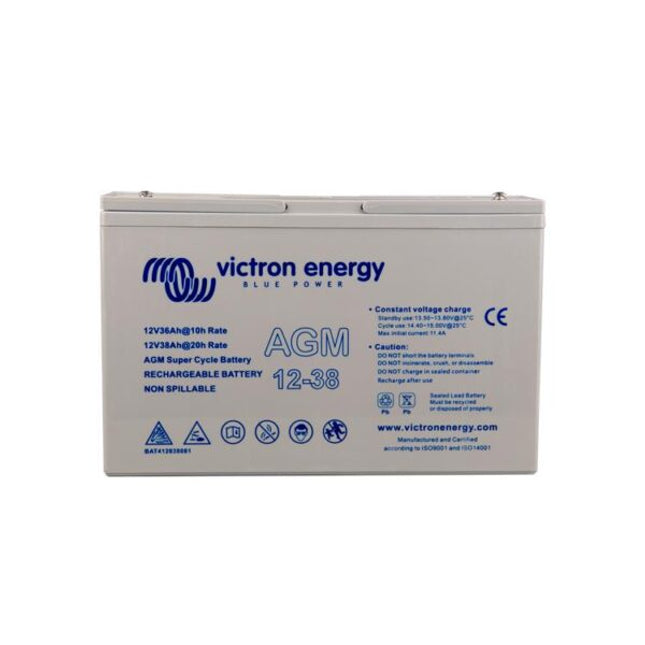 Victron Energy AGM Super Cycle Battery 12V 38Ah (M5) – BAT412038081-Powerland