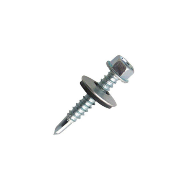 S4 6.5 x 25mm Frame Fixing Screw (Black) (A2) with EPDM - Powerland.co.uk