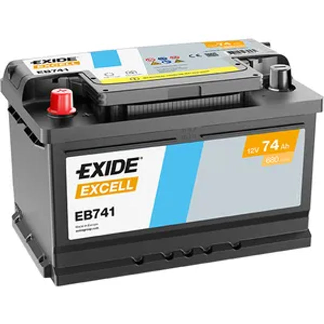 082SE EXIDE EXCELL CAR BATTERY EB741 - Powerland.co.uk