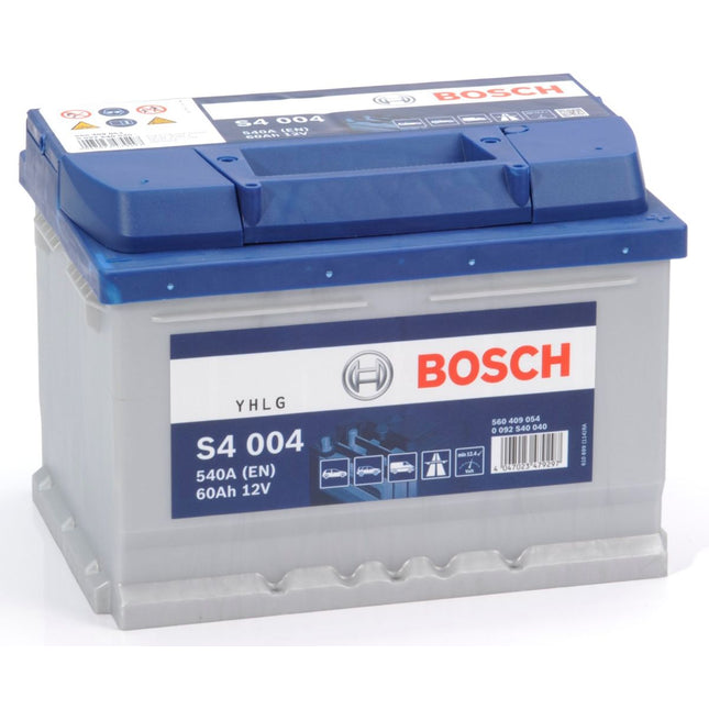 S4 004 BOSCH CAR BATTERY 12V 60AH (CCA 540 amps) Type 075 S4004-Powerland
