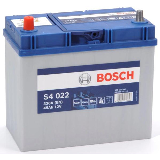 S4 022 BOSCH CAR BATTERY 12V 45AH (CCA 330 amps) Type 043 S4022-Powerland
