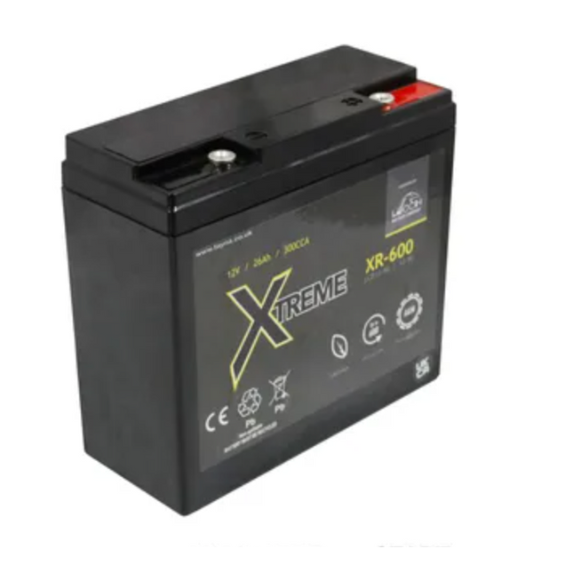 Xtreme Racing Series Xr-600 Agm Battery 26Ah 600A