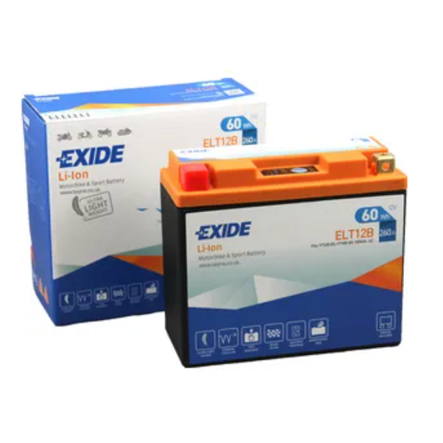 YT12B-BS Exide Li-Ion Lithium Motorbike Battery 12V ELT12B - Powerland.co.uk