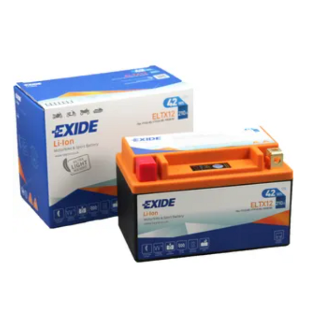 ELTX12-BS Exide Li-Ion Lithium Motorbike Battery 12V - Powerland.co.uk