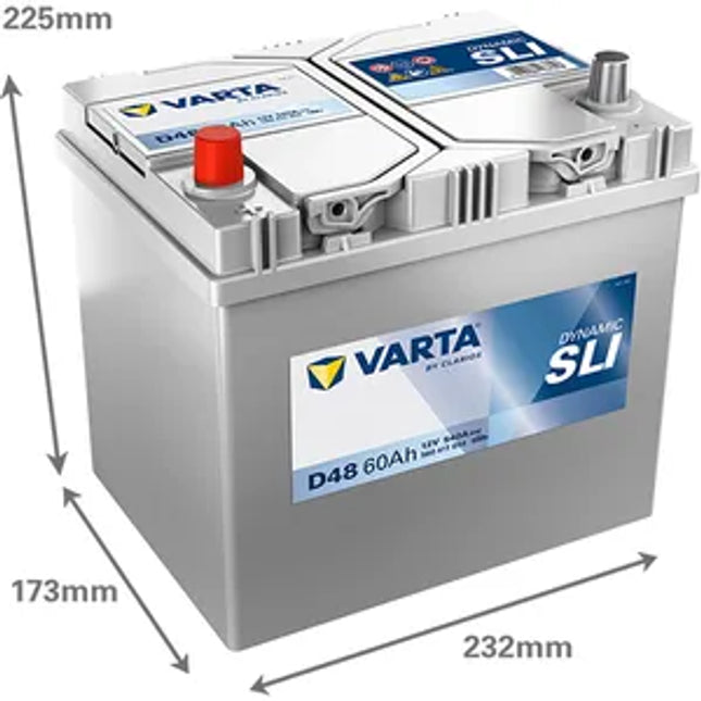 D48 VARTA BLUE DYNAMIC CAR BATTERY 12V 60AH (560411054) (005R) - Powerland.co.uk