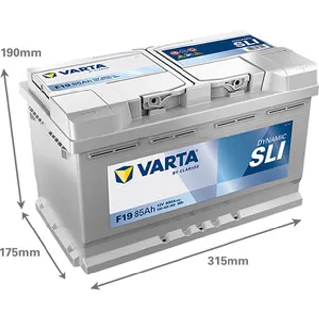 F19 Varta Dynamic SLI Car Battery 85Ah (585400080) (115) - Powerland.co.uk
