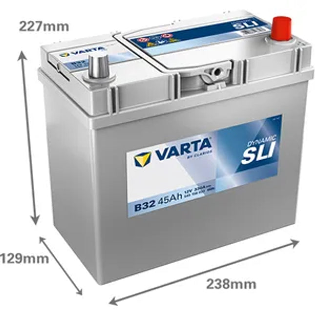 B32 Varta Dynamic SLI Car Battery 12V 45Ah (545156033) (048 053) - Powerland.co.uk