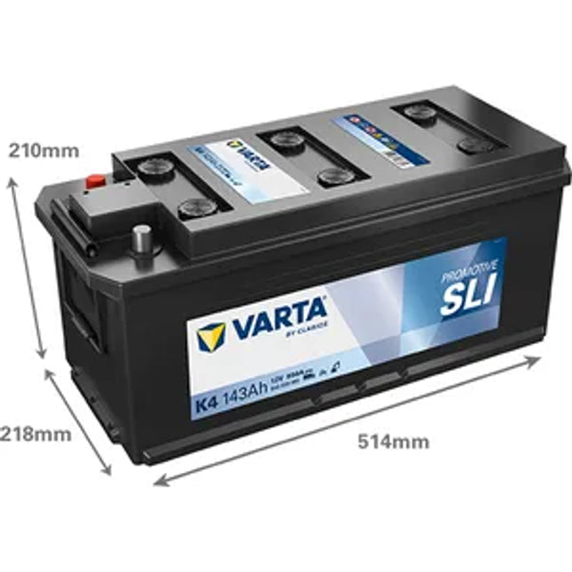 622UR (K4) VARTA PROMOTIVE BLACK 12V 143AH 643033095 - Powerland.co.uk