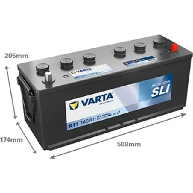 K11 VARTA PROMOTIVE BLACK 12V 143AH 643107090 - Powerland.co.uk