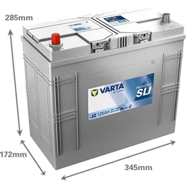 648 (J2) VARTA PROMOTIVE 12V 125AH 625014072 - Powerland.co.uk