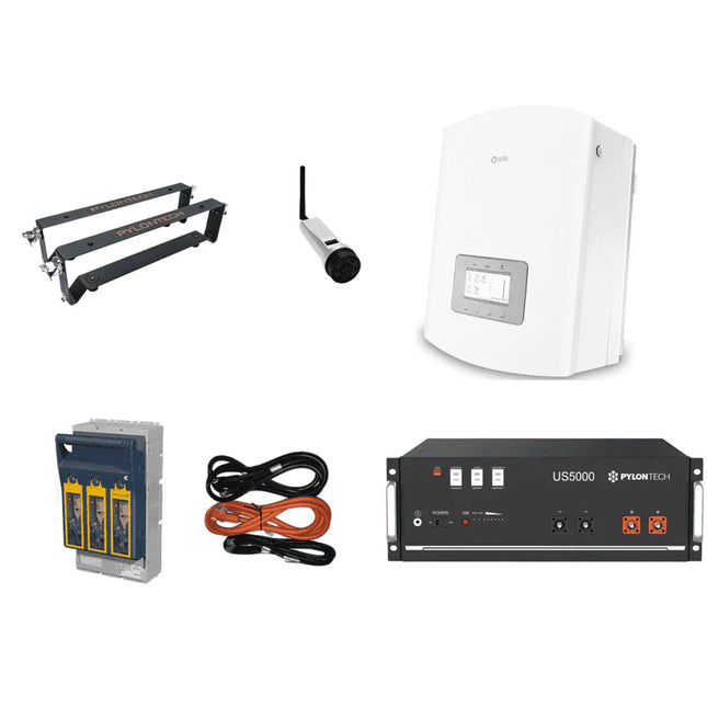 Complete Kit: Pylontech Us5000 X2 9.6Kwh + Solis 5Kw Hybrid Inverter Battery