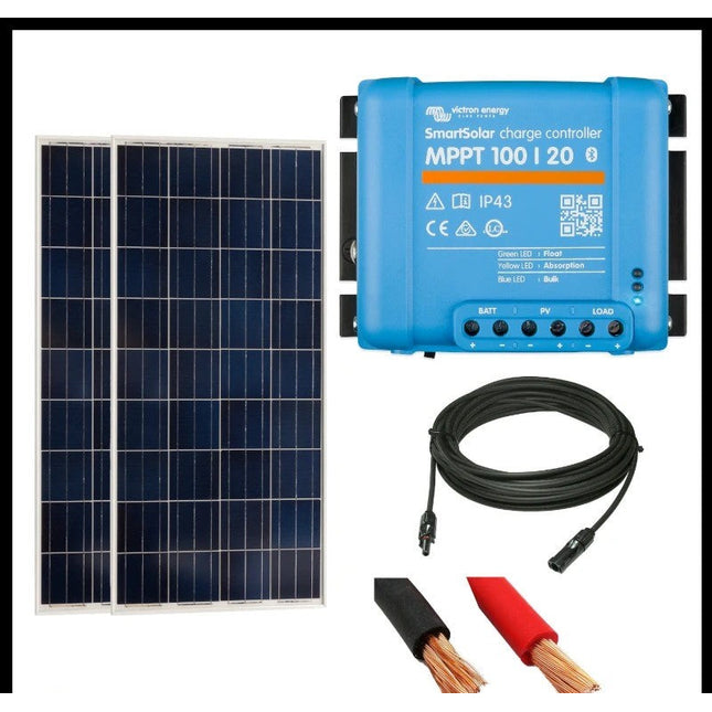 Victron 350W Mono Solar Panel Kit With Smartsolar Mppt 100/20 Cable And Mounts Battery