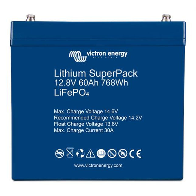 Victron Energy Lithium SuperPack 12.8V 60Ah (M6) – BAT512060705-Powerland