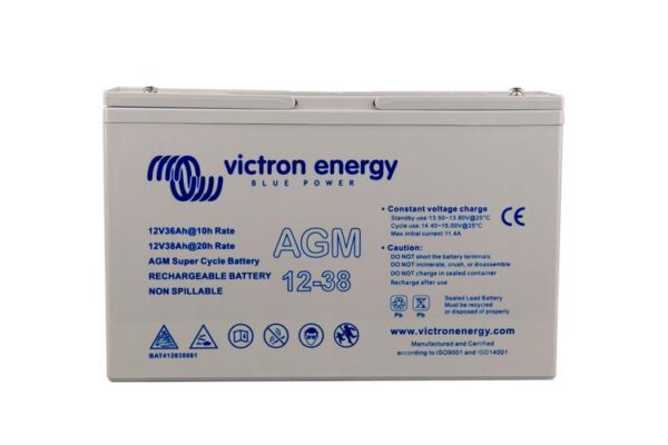Victron Energy AGM Super Cycle Battery 12V 38Ah (M5) – BAT412038081-Powerland