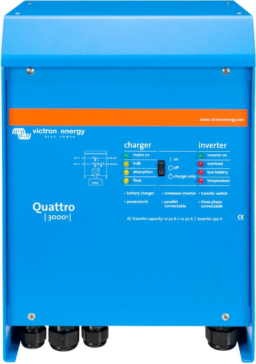 Victron Energy Quattro 12/3000/120-50/50 VE.Bus – QUA123020010-Powerland