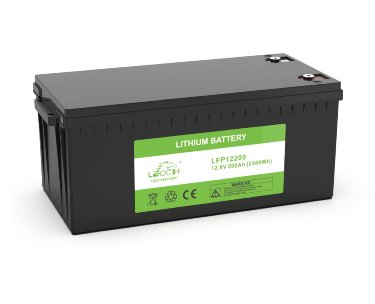 Leoch Lithium Battery LFP12200 12.8v 200ah - Bluetooth and Heated - Powerland.co.uk
