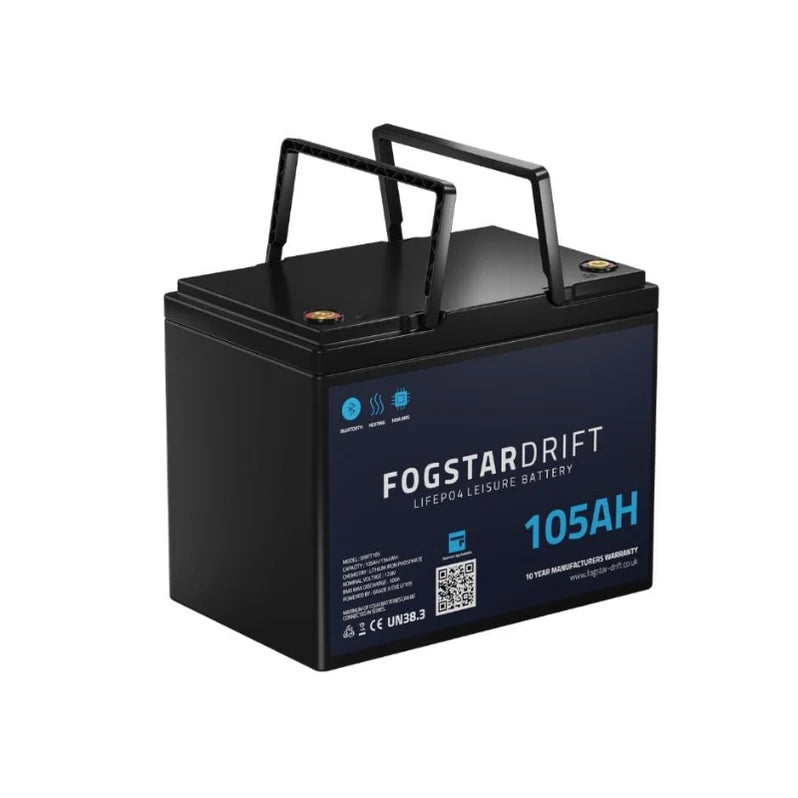 Fogstar Drift 12V 105Ah Lithium Leisure Battery - Powerland.co.uk