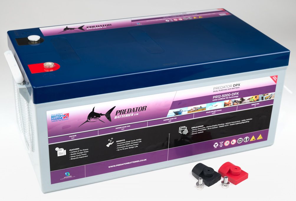 Predator Batteries 12v 300Ah DPX Dual Purpose Battery – 4 Year Guarantee – Dual Terminal Leisure Battery - Powerland.co.uk