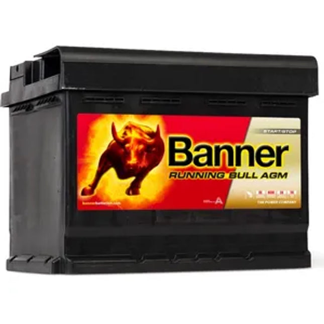 027 AGM BANNER RUNNING BULL LEAKPROOF CAR BATTERY (56001) - Powerland Renewable Energy