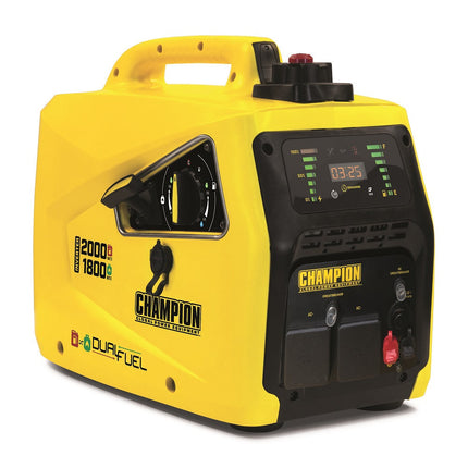 Champion 2000 Watt DUAL Fuel Inverter Generator -82001I-E-DF-Powerland