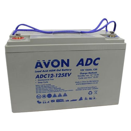 ADC12-125EV AVON DEEP CYCLE AGM GEL BATTERY 12V 125AH-Powerland