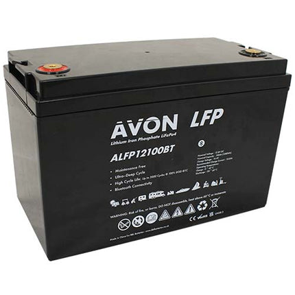 AVON LITHIUM LIFEPO4 BATTERY 12V 100AH BLUETOOTH-Powerland