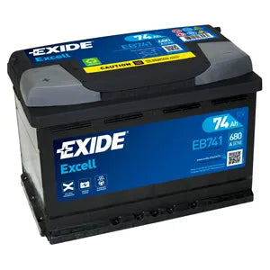 082SE EXIDE EXCELL CAR BATTERY EB741 - Powerland Renewable Energy