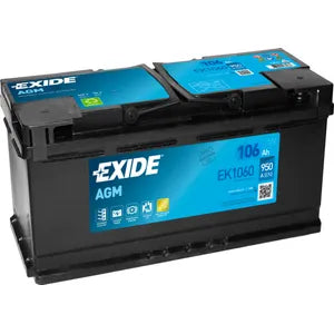 Ek1060 Exide 020 Agm Car Battery 106Ah Battery