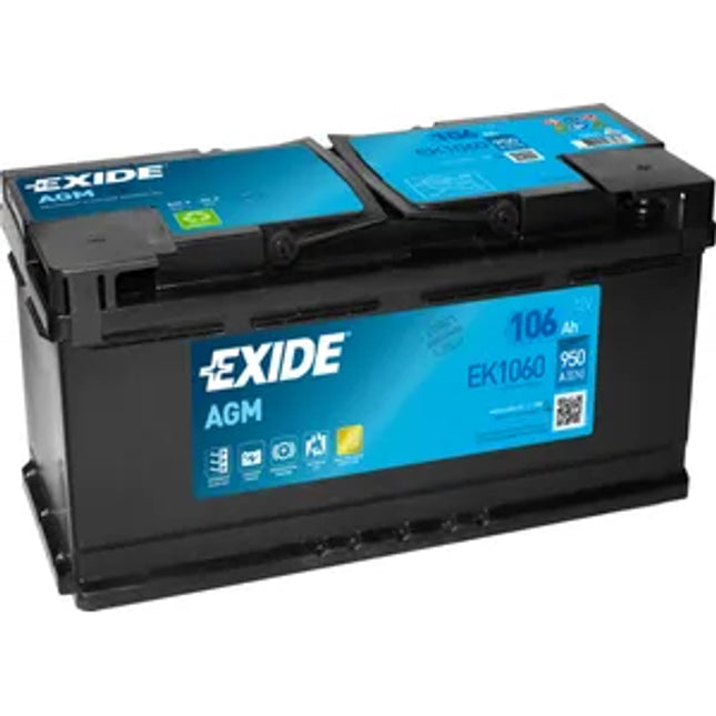 EK1060 EXIDE 020 AGM CAR BATTERY 106AH