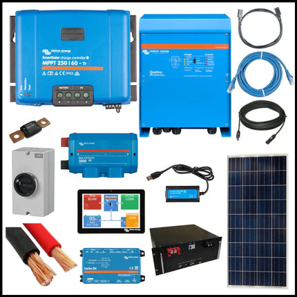 Ess Kit – Victron Energy 4Kw With 2.8Kw Solar Array 5000Va Quattro And 10.2Kwh Tn Power Li-Po4