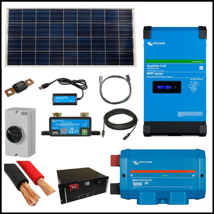 Ess Kit – Victron Energy 2.4Kw With 1.4Kw Solar Array 3000Va Easysolar-Ii And 5.1Kwh Tn Power