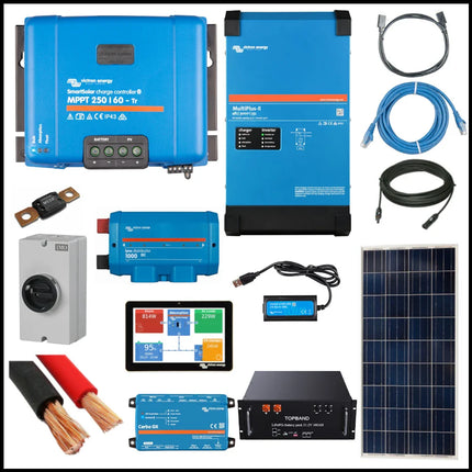 Ess Kit – Victron Energy 2.4Kw With 1.4Kw Solar Array And 5.1Kwh Topband Li-Po4 Battery