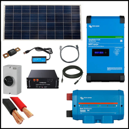 Ess Kit – Victron Energy 2.4Kw With 1.4Kw Solar Array 3000Va Easysolar-Ii And 5.1Kwh Topband