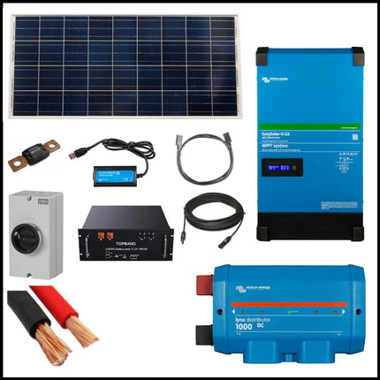 Ess Kit – Victron Energy 4Kw With 3.2Kw Solar Array 5000Va Easysolar-Ii And 10.2Kwh Topband