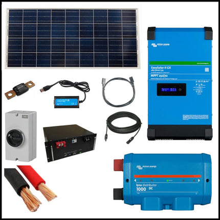 Ess Kit – Victron Energy 4Kw With 2.8Kw Solar Array 5000Va Easysolar-Ii And 10.2Kwh Tn Power