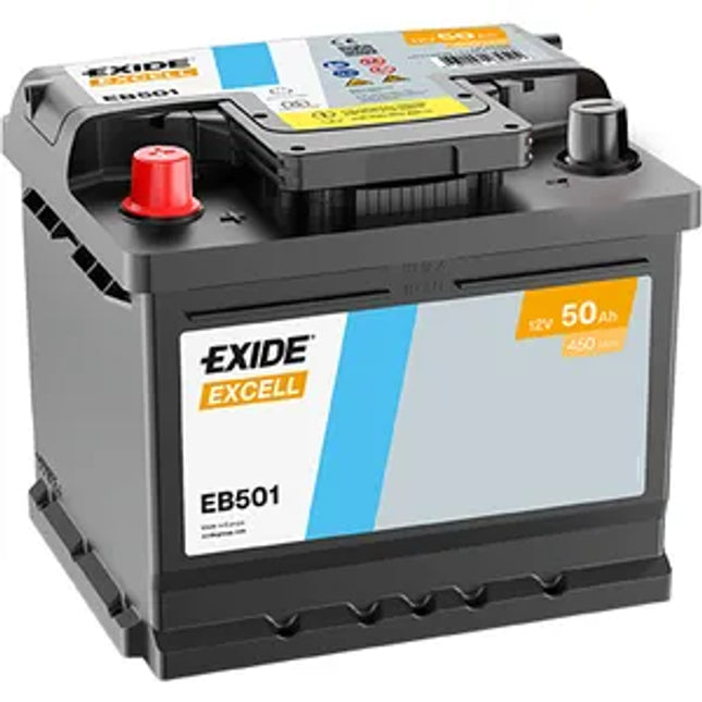 077SE EXIDE EXCELL CAR BATTERY EB501 - Powerland.co.uk