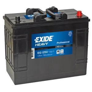 W655SE EXIDE HEAVY DUTY COMMERCIAL PROFESSIONAL BATTERY 12V 125AH EG1250 - Powerland Renewable Energy