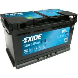 EXIDE 115 EFB CAR BATTERY 80AH EL800 - Powerland Renewable Energy