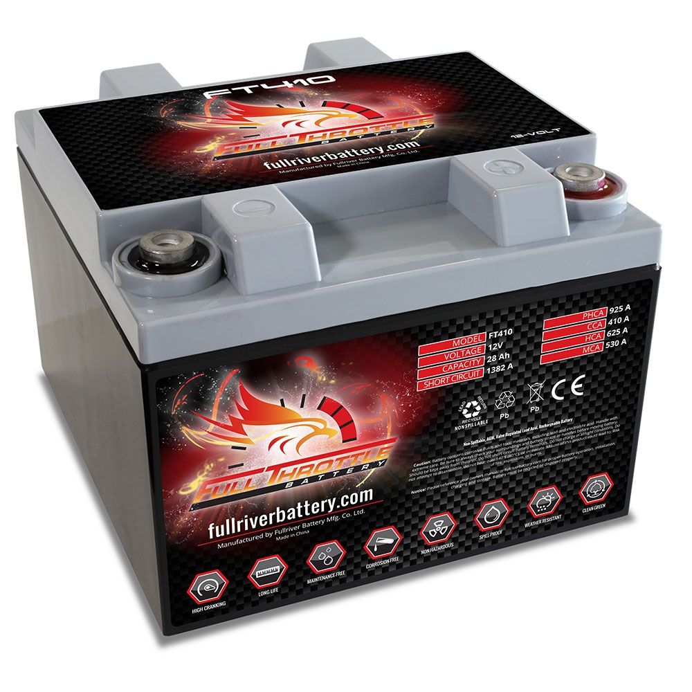 FT410 FULL THROTTLE HIGH PERFORMANCE 28AH TPPL AGM BATTERY (PC925)-Powerland