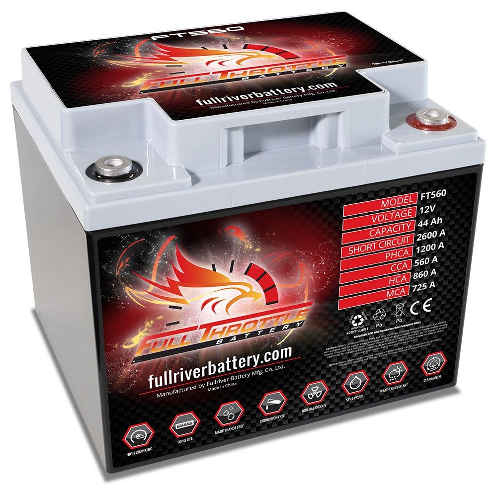 FT560 FULL THROTTLE HIGH PERFORMANCE 44AH TPPL AGM BATTERY (PC1200)-Powerland