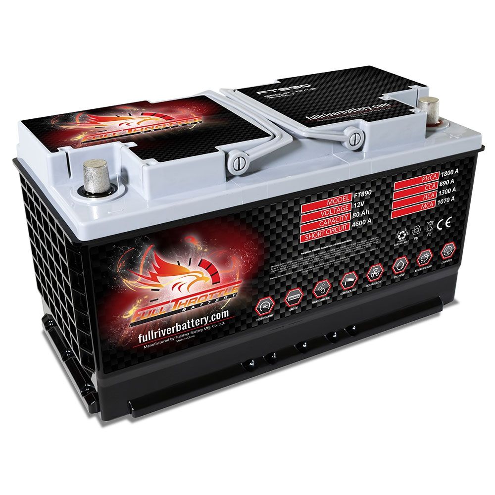 FT890-49 FULL THROTTLE HIGH PERFORMANCE 80AH TPPL AGM BATTERY-Powerland