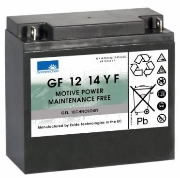 GF12014YF SONNENSCHEIN GEL BATTERY (GF1214YF / GF 12 14 Y F) 12V 15AH-Powerland