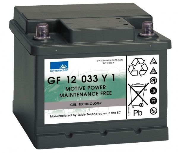 GF12033Y1 SONNENSCHEIN GEL BATTERY (GF1233Y1 / GF 12 33 Y1) 12V 38AH-Powerland