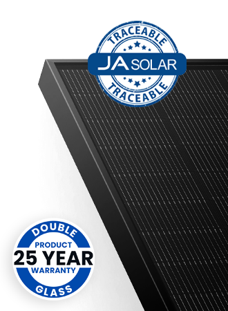 JA Solar 460W N-type Double Glass Monofacial LR Traceable 54 Cell All Black MC4 - Powerland.co.uk