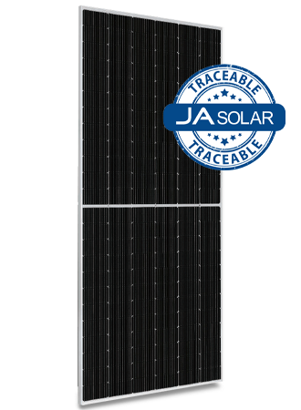 JA Solar 600W n-type Bifacial Double Glass Half-Cell MBB Traceable LB MC4 - Powerland.co.uk