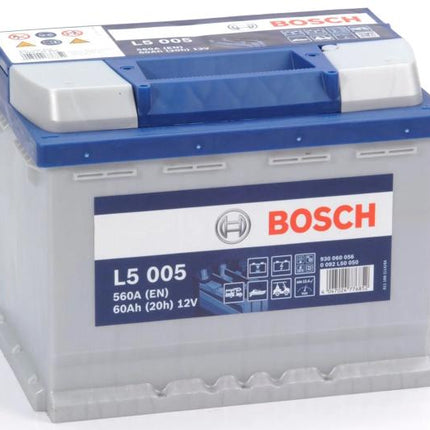 L5 005 BOSCH LEISURE BATTERY 12V 60AH (CCA 560 amps) UK 027 L5005-Powerland