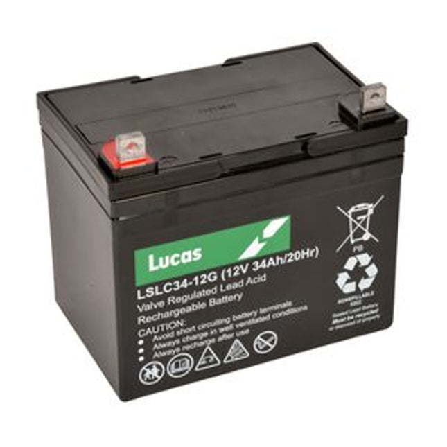 Lucas Golf Trolley Battery LSLC34-12G 12v (34Ah)-Powerland