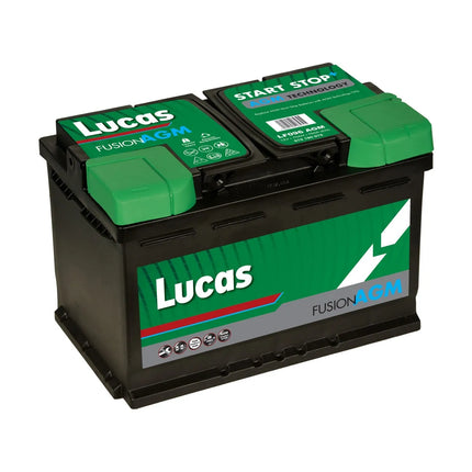 LF096 LUCAS FUSION AGM CAR BATTERY 12V 70AH 096AGM-Powerland