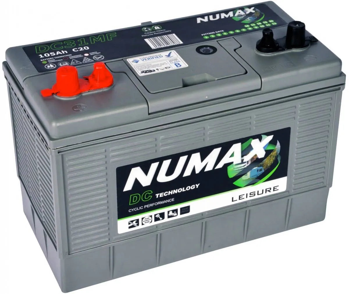 DC31MF NUMAX LEISURE BATTERY 12V 105AH-Powerland